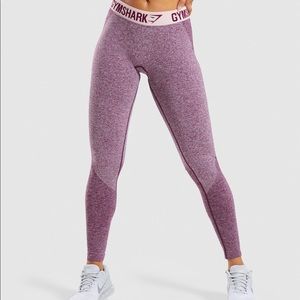 GYMSHARK Flex Leggings Dark Ruby Marl/Blush Nude S
